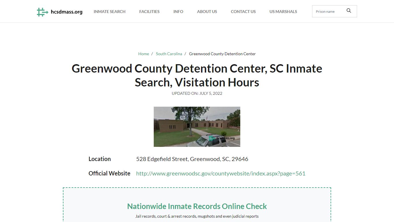 Greenwood County Detention Center - Hampden County